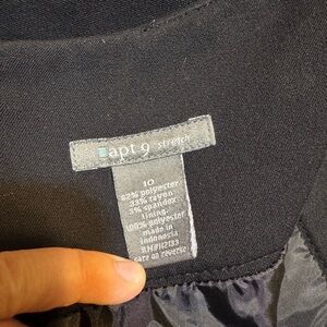 APT 9 Black Knee-Length Pencil Stretch Skirt Womens Size 10 Back Zipper Closure